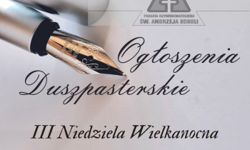 Ogłoszenia duszpasterskie 04.05.2025 r.