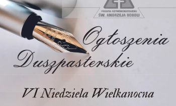 Ogłoszenia duszpasterskie 25.05.2025 r.