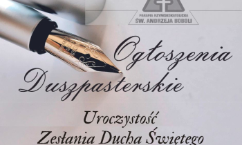 Ogłoszenia duszpasterskie 08.06.2025 r.